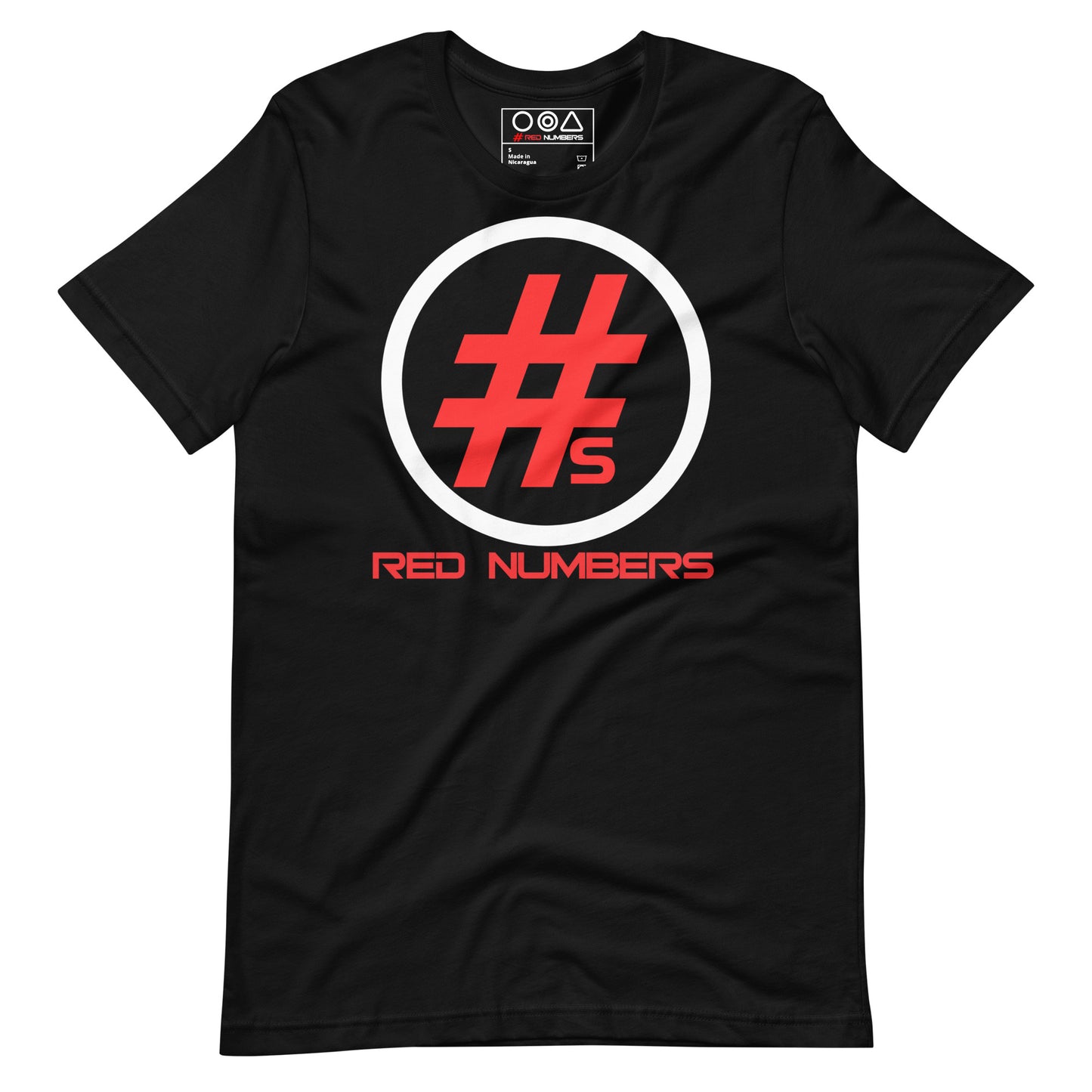 Red Numbers - Circle It Big Front t-shirt