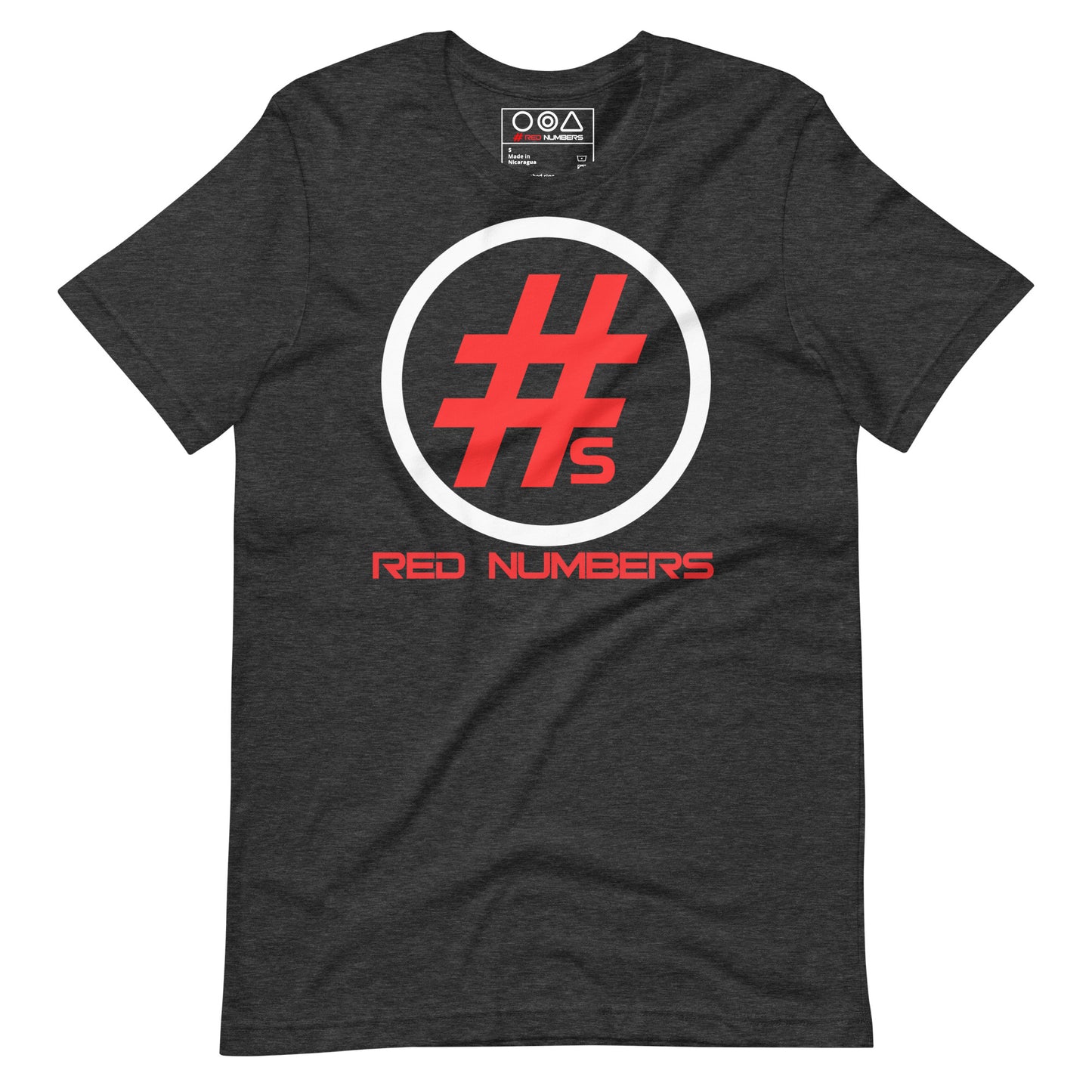 Red Numbers - Circle It Big Front t-shirt