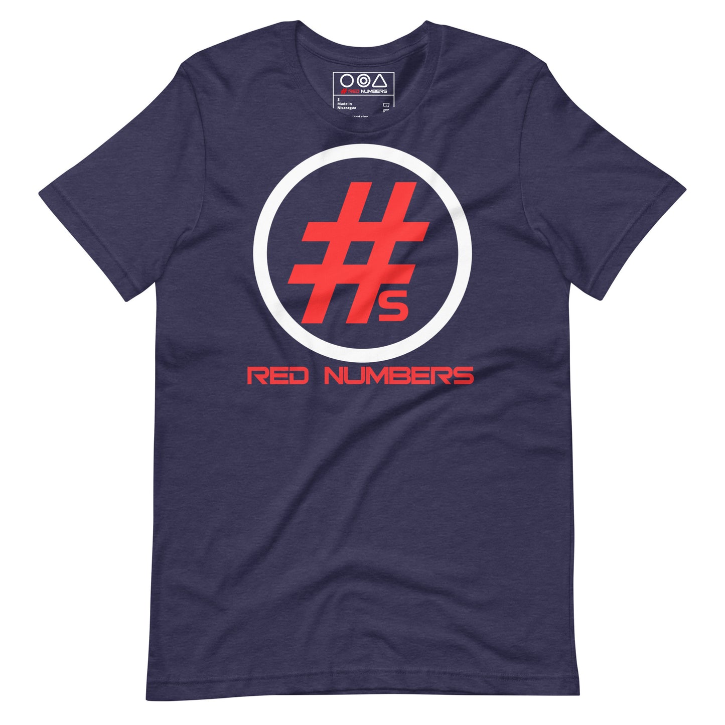 Red Numbers - Circle It Big Front t-shirt