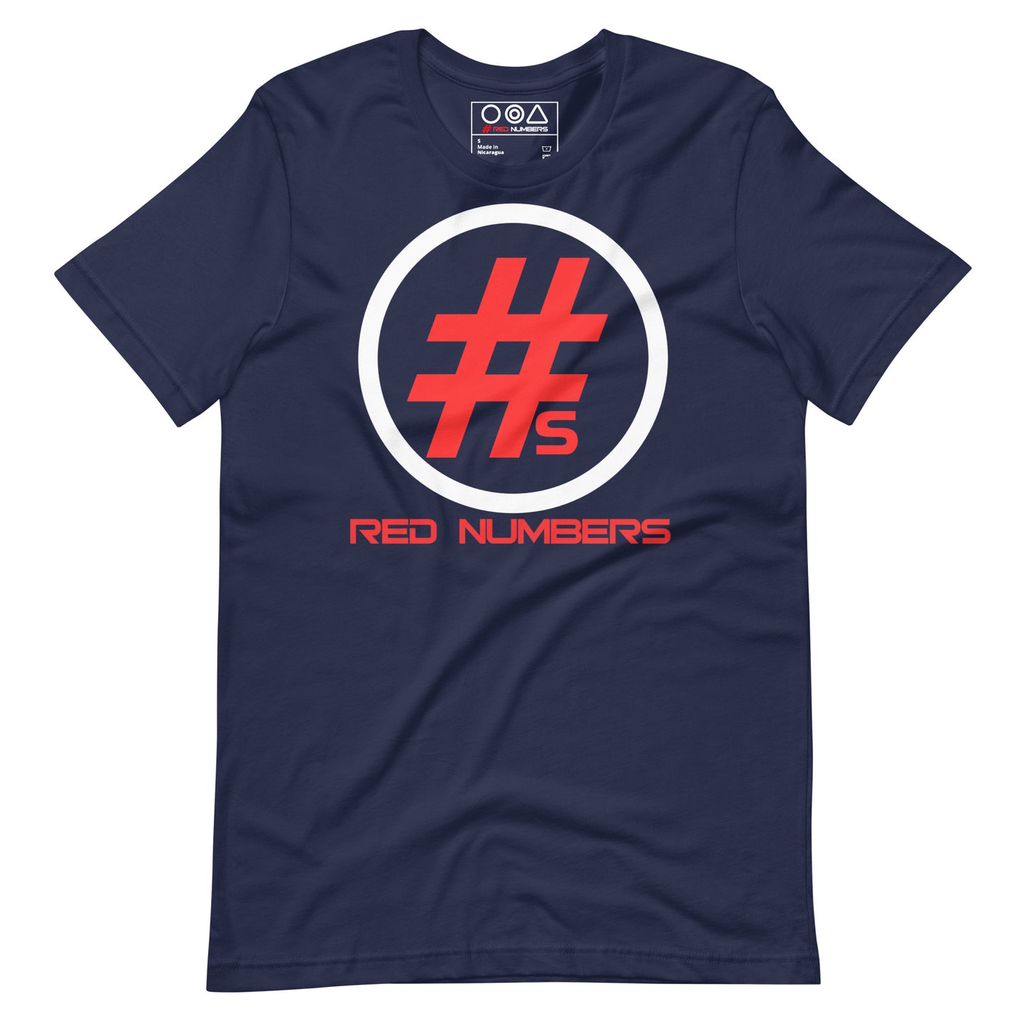 Red Numbers - Circle It Big Front t-shirt