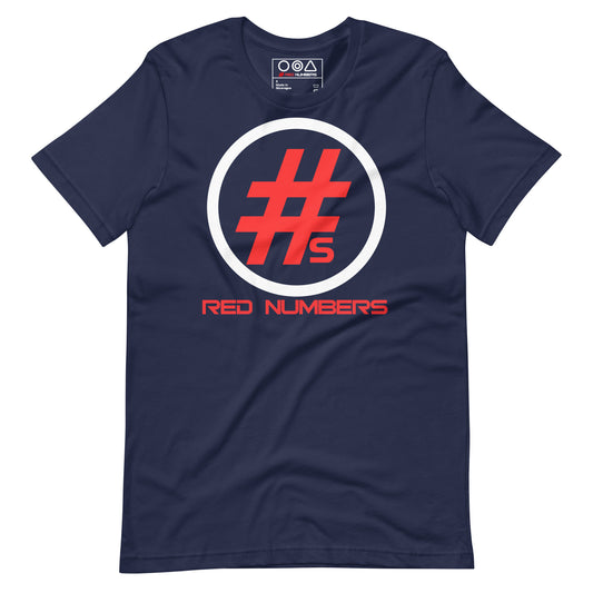 Red Numbers - Circle It Big Front t-shirt
