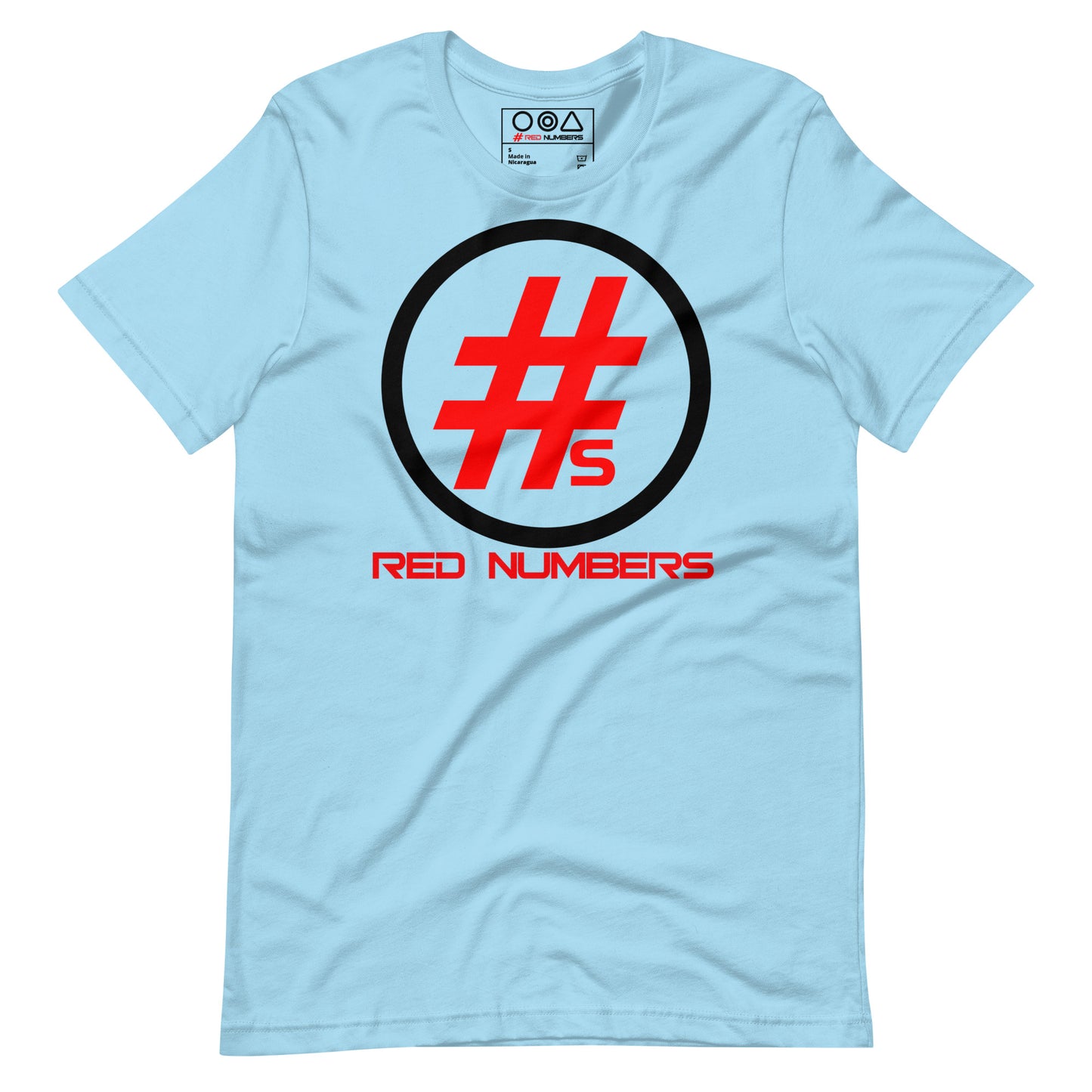 Red Numbers - Circle It Big Front t-shirt