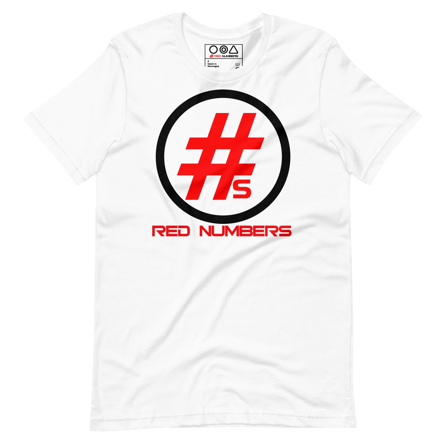 Red Numbers - Circle It Big Front t-shirt