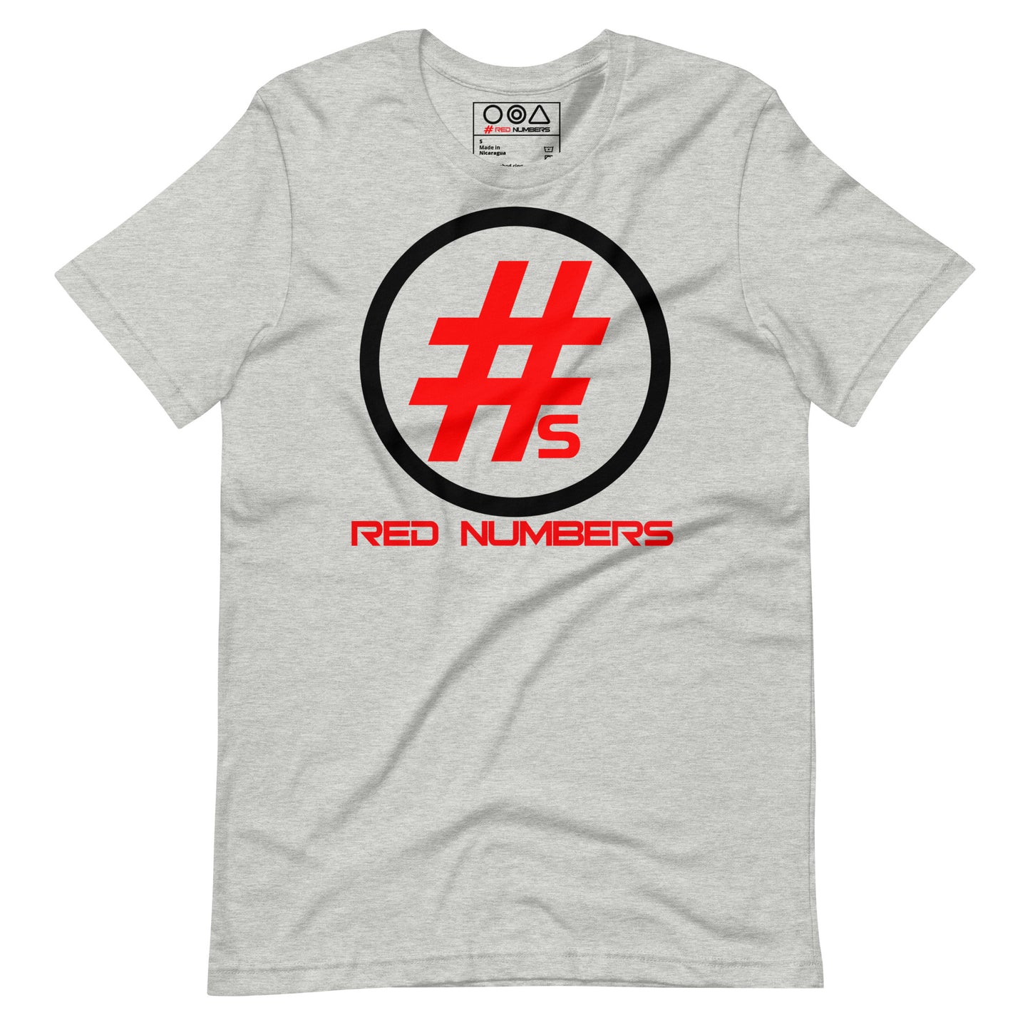 Red Numbers - Circle It Big Front t-shirt